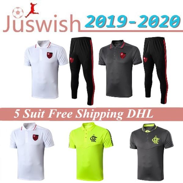 

2019 2020 flamengo polo tracksuit 19 20 short sleeve soccer training suit flamengo short sleeve survetement football training suit, Black;red