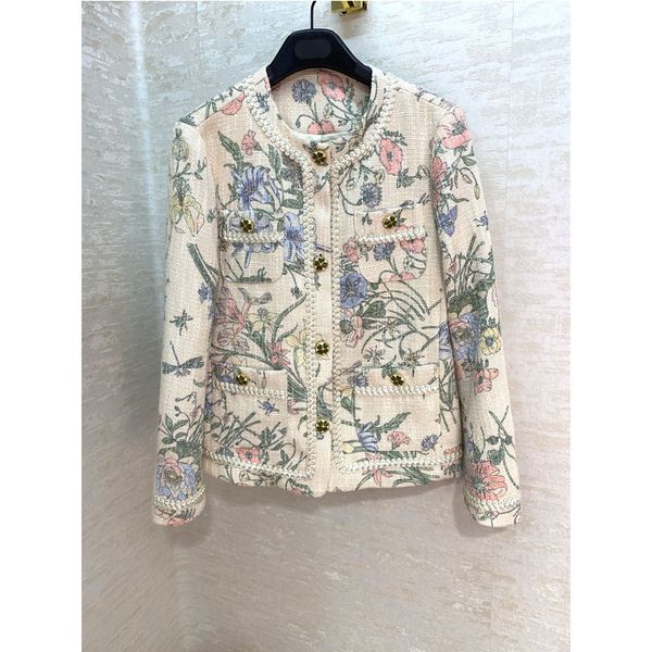 

2019 runway jacket printed long sleeve crew neck jacket guc, Black;brown