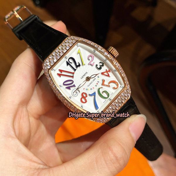 

new rose gold diamonds bezel ladies'collection v 32 sc fo col drm d swiss quartz movement womens watch luxury fashion watches, Slivery;brown