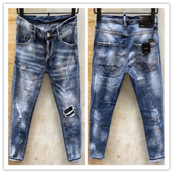 

the new brand fashion european and american summer mens wear jeans are mens casual jeans la980, Blue