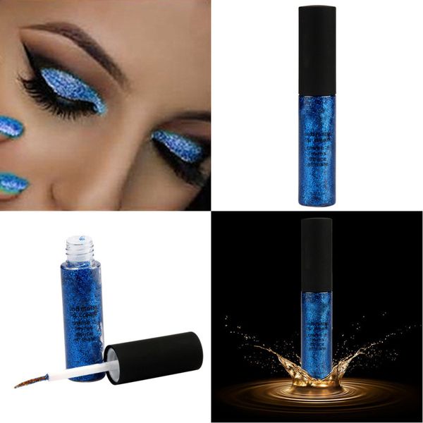 

deal new fashion blue pigments metallic smoky eyes eyeshadow waterproof glitter liquid eyeliner&eyeshadow drop shipping