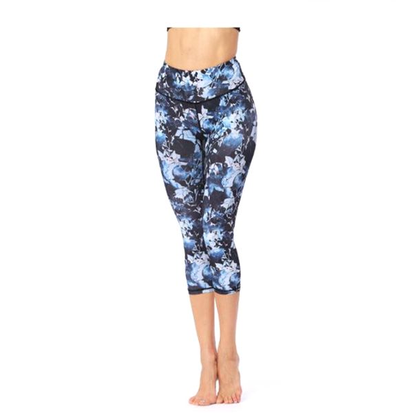 

print womens sport capri pants elastic tight cropped trousers fitness yoga workout leggings running jogging 3/4 pants athletic riding capris, White;red