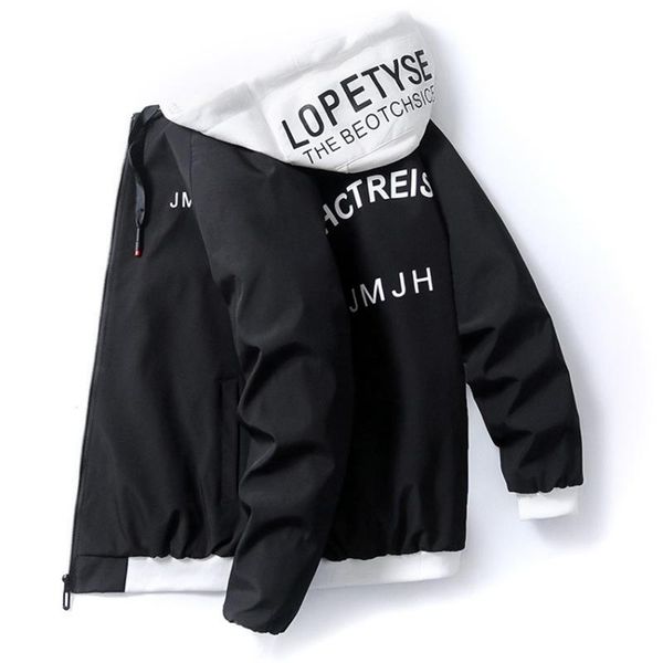 

fashion brand 2020 jackets men casual streetwear outwear hooded zipper bomber jacket male outwear coat hip hop baseball coats, Black;brown