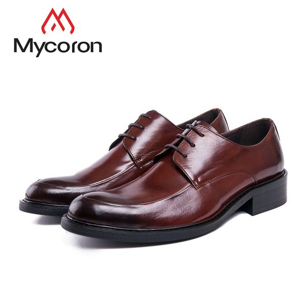Mycoron Luxury Designer Men Dress Shoes Round Toe Lace Up Men