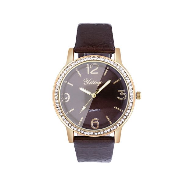 

women's quartz wristwatches leather fashion ladies quartz watch wild women creative fashion gifts zegarek damski***11, Slivery;brown