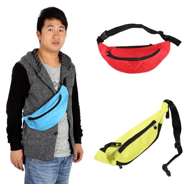 

1pcs travel handy running bum bag hiking sport fanny pack waist belt zip pouch pink