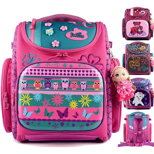 

2019 new primary school students girls cartoon animals shoulder hard shell backpack