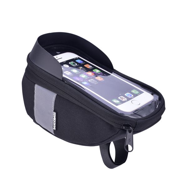 

roswheel sahoo 112003 cycling bicycle bike head tube handlebar cell mobile phone bag case holder case pannier for 6.5in phone