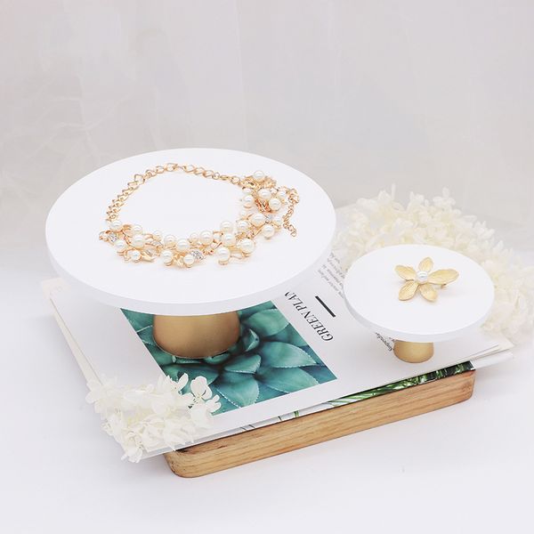 

[ddisplay]exquisite resin white&gold pendant jewelry display tray personalized necklace display holder delicate bracelet display stand, Black