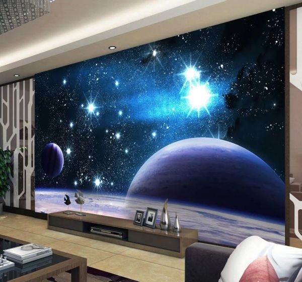 

обои для стен 3 д для гостиной 3d круто мечтательный фиолетовый звездное небо фон стена