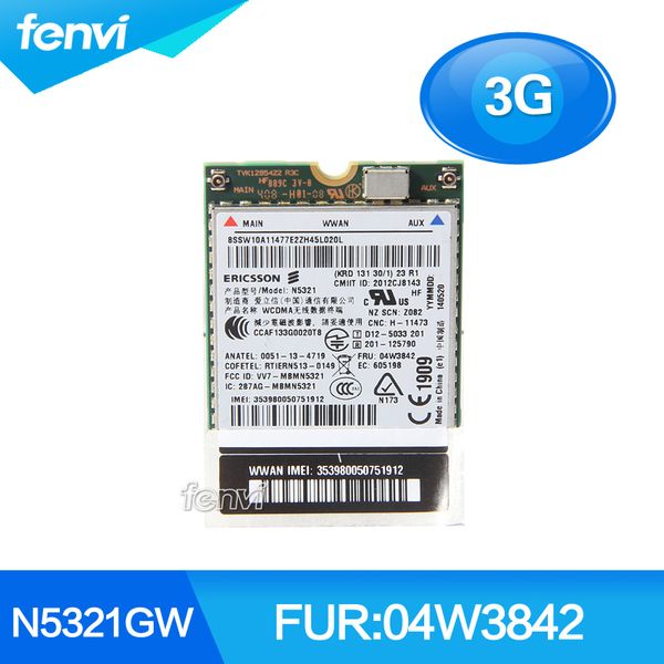 

разблокированный ericsson n5321gw беспроводной 3g wwan модуль m. 2 карты для thinkpad x230s x240 x240s w540 t440p t440 ibm fru:04w3823 04w38