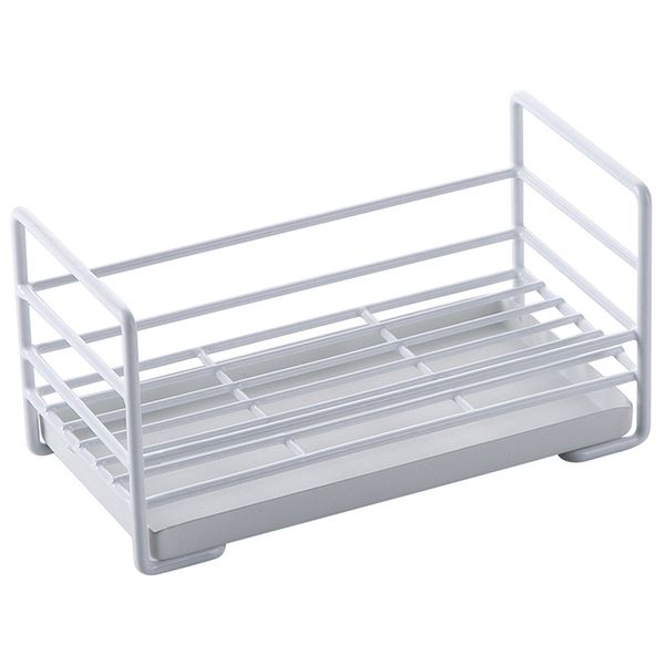

big deal wrought iron sponge storage rack pool shelf home kitchen countersink rag debris drain rack no tray