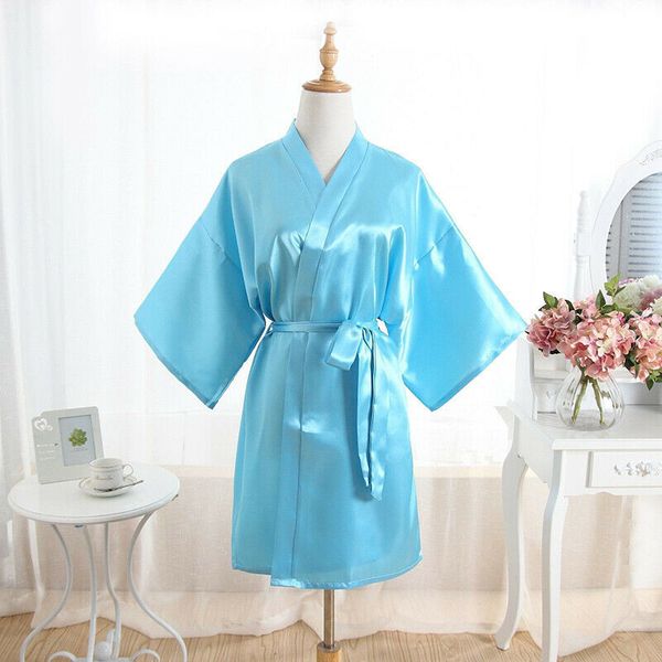 

women's solid satin short pyjamas new plain v-neck long sleeves robe fashionable ladies' loose sleepwear summer selling, Black;red
