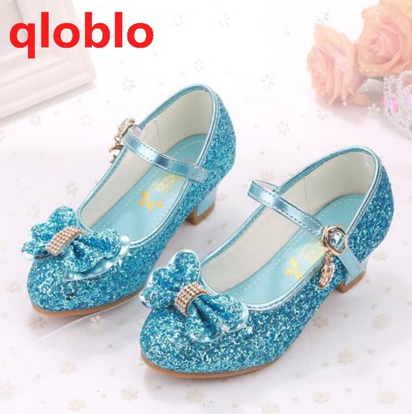 

qloblo kids flat shoes girls pu leather shoes students fashion dress princess dance casual footwear white pink blue, Black;grey