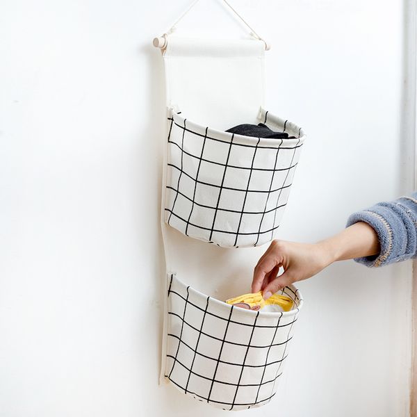 

high capacity sundries storage bag wall-mounted storages bag living room wall wardrobe hang toiletry cosmetic organizer