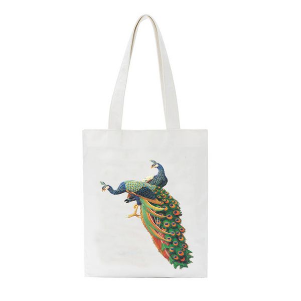 

daily use women female foldable canvas shoulder bag tote carrying shopping bag printing eco cartoon handbags