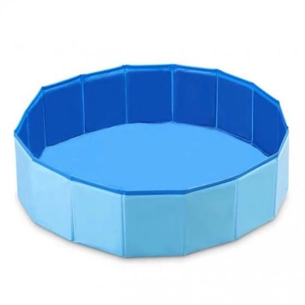 

1pc pet swimming pool foldable bathing tub pvc drain hole for dogs