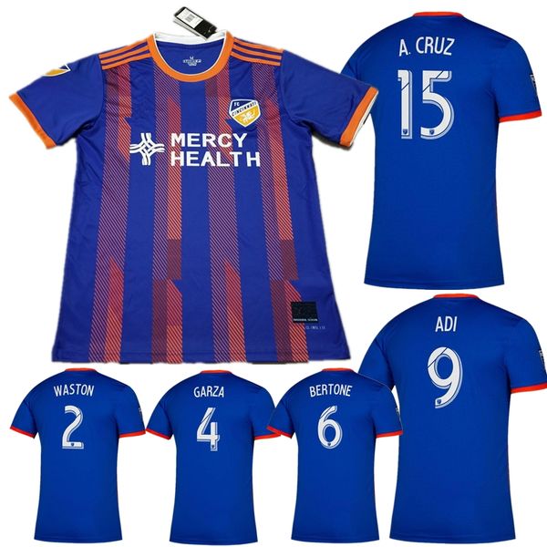 

s-2xl thailand quality 2019 2020 mls men's fc cincinnati home soccer jerseys football shirt 19 20 garza waston bertone adi men soccer j, Black;yellow