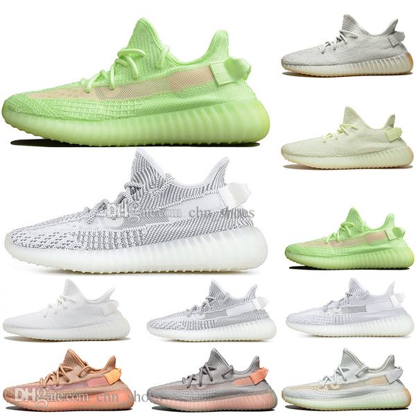 

kanye west clay v2 static reflective rainbow discoloration mens running shoes hyperspace true form women sports designer sneaker