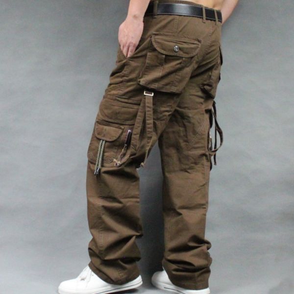 

2020 top brand mens cargo pants multi-карманы багги мужские брюки повседневные брюки большого размера высокого качества army комбинезоны муж, Black