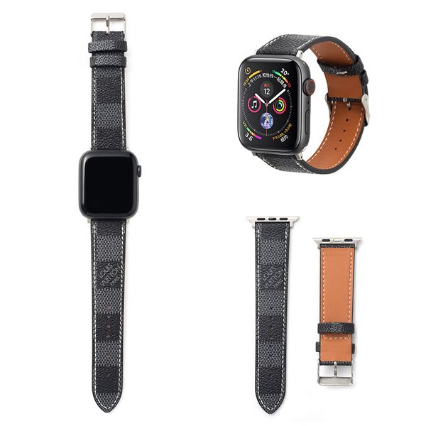 

De igner trap 40mm 44mm luxury brand leather watchband for apple watch band 42mm iwatch 2 3 4 band leather trap port bracelet