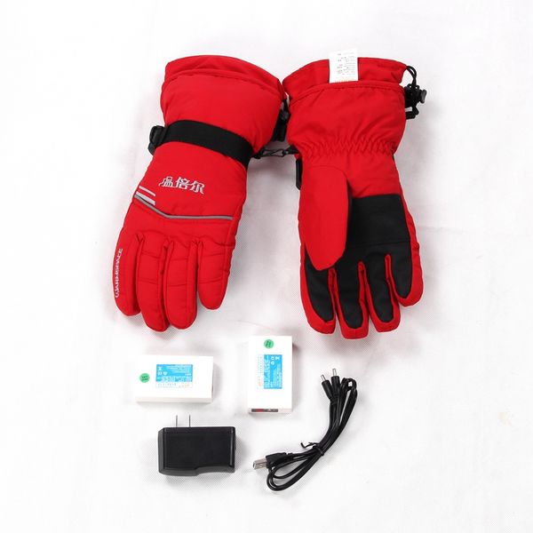 

warmspace battery heated gloves 3.7v 3800mah women gloves winter warm fingers outdoor rechargable heated