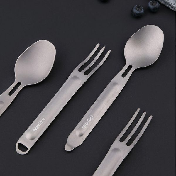 

nextool titanium spoon fork tableware set from mijiayoupin