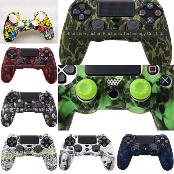 

new39 silicone rubber soft case gel accessories cover for sony playstation game ps4 ps 4 controller shell joystick skin housing 4 skin