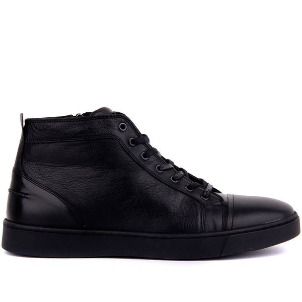 

sail-lakers black leather zipper male boots