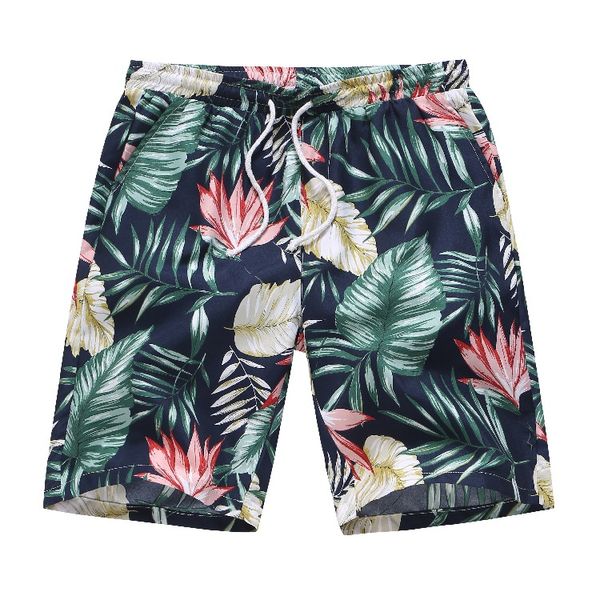 Pantaloncini da bagno alla moda Uomo Hawaii Beach Style Multi Type Stampa floreale Vita elastica Pantaloni casual estivi traspiranti di grandi dimensioni