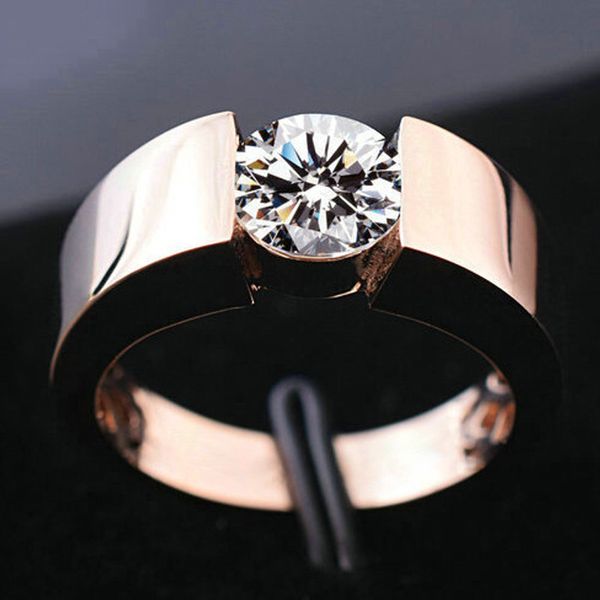 

new arrival fashion designer silver rosegold diamond ring men womens elegant engagement jewelry anniversary gifts us size 6 7 8 9 10