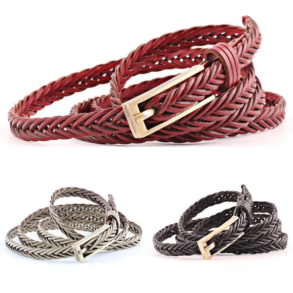 

summer summer women's ribbon ribbon women's decorative thin belt furthel paper woven belt belt, Black;brown