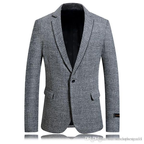 

autumn mens solid business blazers thdesigner single button patchwork clothes fashion straight long sleeve casual suits, White;black