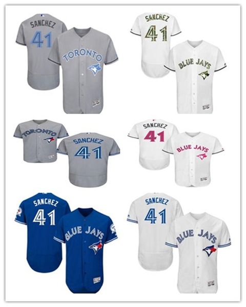 

custom baseball jerseys toronto 41 aaron sanchez toronto/bluejays blue jaymen women youth red white high-quality jersey, Blue;black