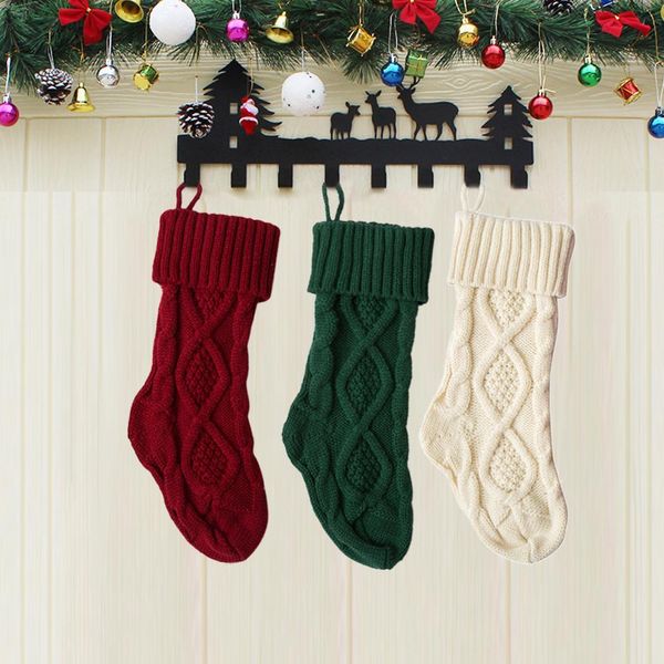 

new year gift santa stockings large santa claus bag merry christmas sack canvas gift bags drawstring cotton stockings