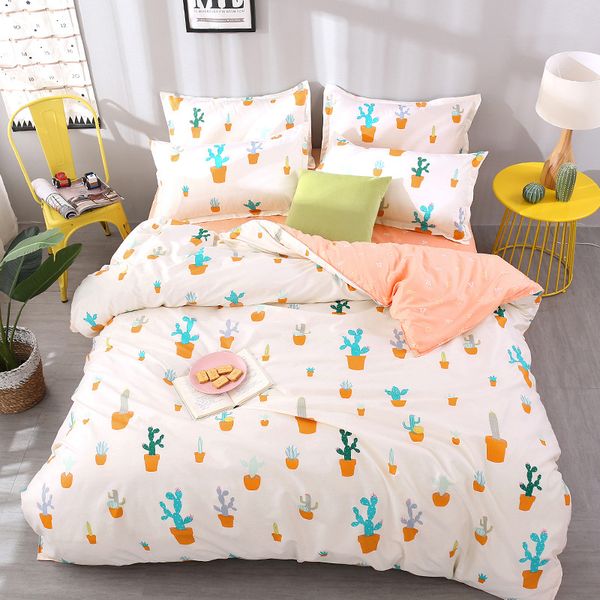 2019 Boys Girls Cartoon Fruits Duvet Cover Set Microfiber Bedding