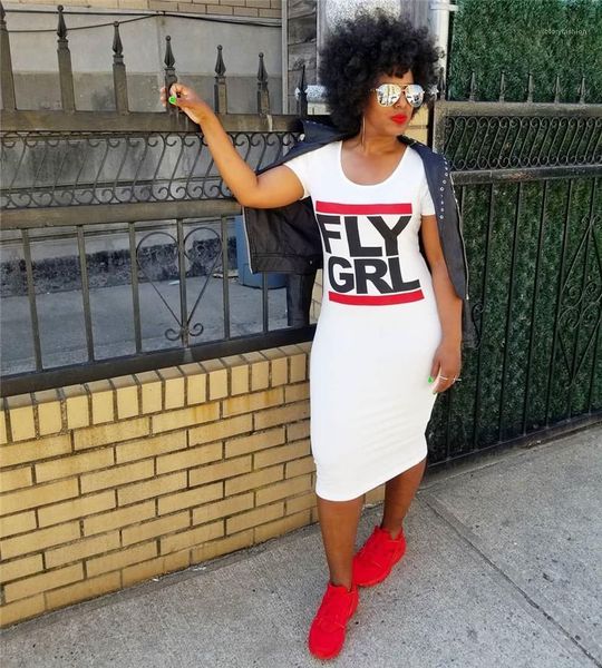 

печать сексуальные женские платья летние узкие дамы o образным вырезом с коротким рукавом женские платья fly grl письма, Black;gray