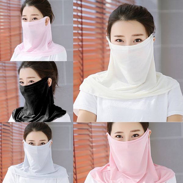 

njfbz multifunctional cs magic scarf face mask bicycle cosplay halloween seamless ski headwear half face bandana party mask camouflage color, Black