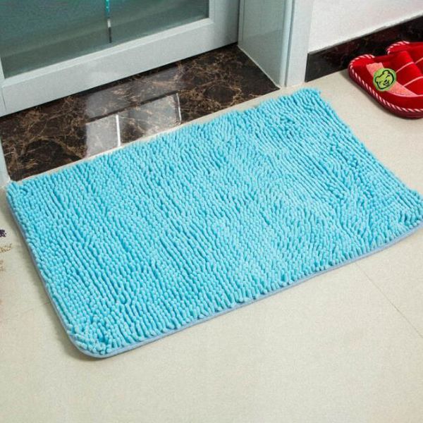 

30x45cm nice solid color chenille carpet all-season quilt decoration unique quilted home gift blanket bathroom door 2019