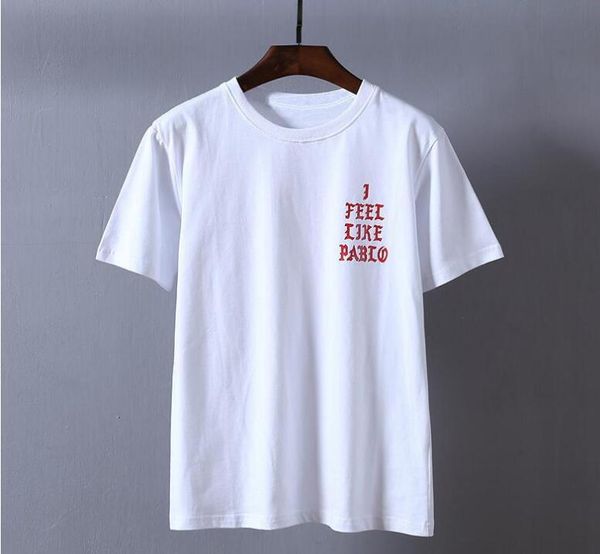 

Street wear europe pari men t hirt kaeye wt t big broken hole i feel like pablo t hirt ca ual women tee t hirt 2xl