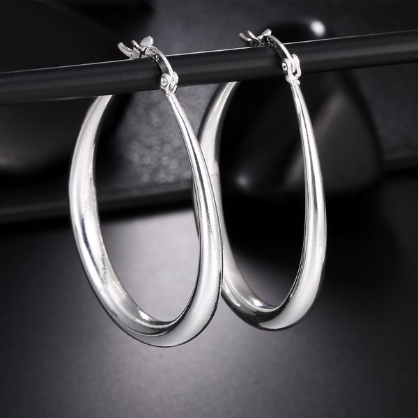 

silver color creative cute nice charms lady women girl nice fashion wedding u-shaped earrings silver drop earrings e080