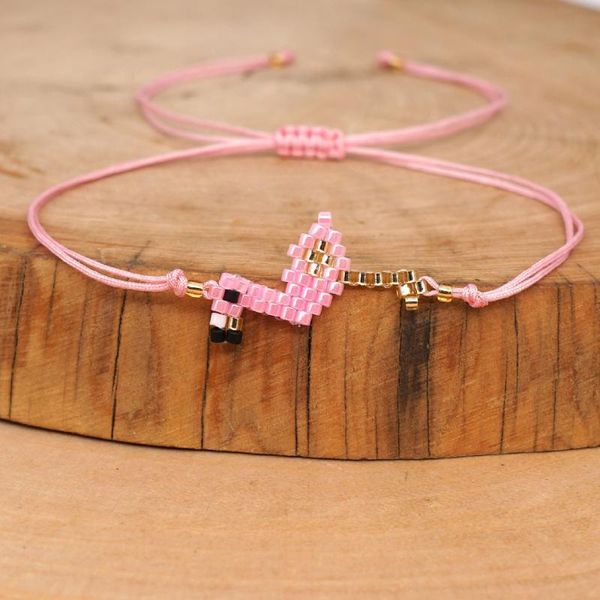 

go2boho flamingo pulseras mujer moda 2020 миюки браслет женщины дети дети подарок ювелирные изделия животных девушка браслеты ручной работы, Black