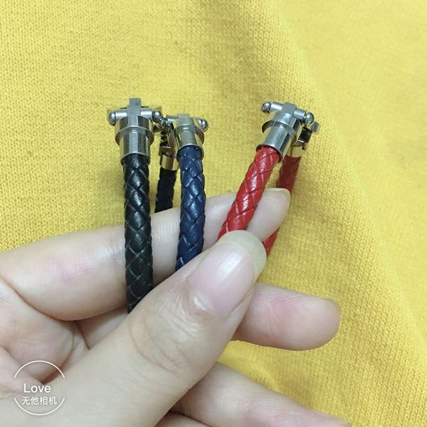 

2019 новый браслет подкова для мужчин женщины 316l goldcolor нержавеющей стали u форма магнитной застежкой из натуральной кожи браслет z1025, Black