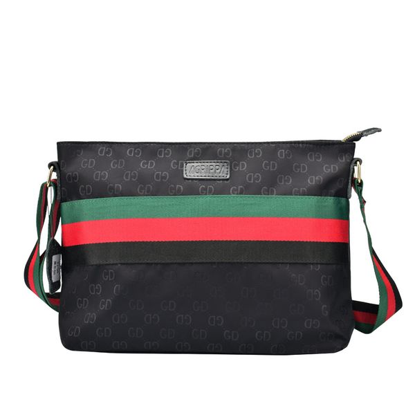 

nylon lady big handbag contrast bag stripe retro large capacity shoulder messenger bag women's shoulder bag
