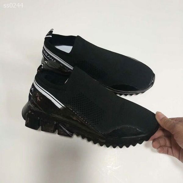 

of hip-hop tide shoes net red stretch socks sports casual shoes 2020 new autumn couple men and women personality shoes sneaker, Black