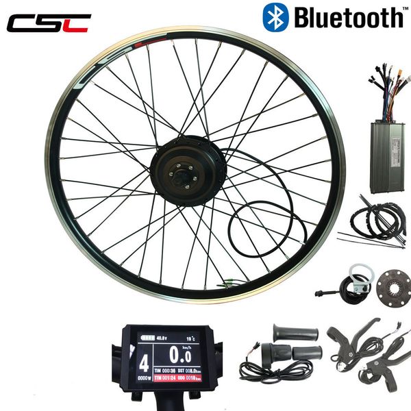 

csc ebike 36v 350w electric bicycle conversion kit 20 24 26 27.5 28 29 inch 700c front rear bike wheel hub motor kit with lcd bluetooth