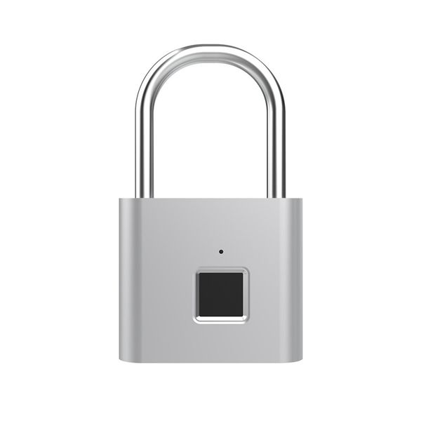 

fingerprint id keyless door lock smart padlock quick unlock zinc alloy metal self developing chip lock usb rechargeable multipurpose system