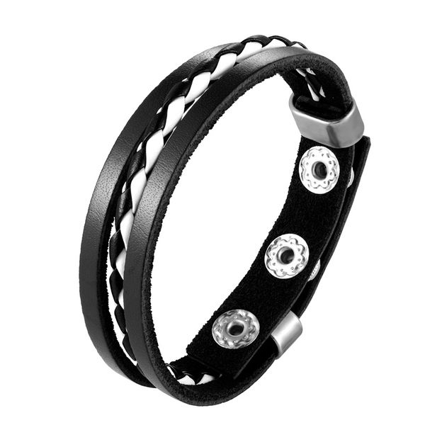 

janeyacy new fashion alloy magnetic buckle men bracelet high-quality retro bracelet women brave knight pulseira ladies, Black