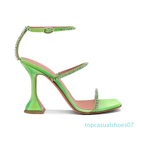 

2020 summer sandal shoe strange cup heel 3 rhinestone strap sandal spike-heels party women shoe wedding shoes t07, Black