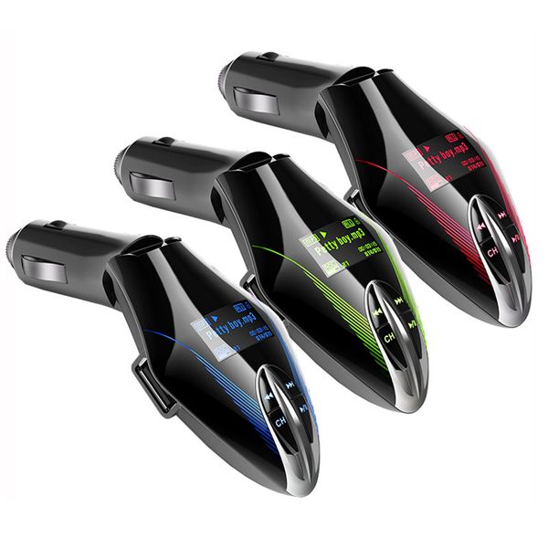 

universal car romote control fm transmitter mp3 player usb charger support mp3 wma format files lcd dot matrix screen
